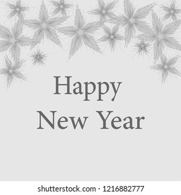Happy New Year 2019 on a background of stars.