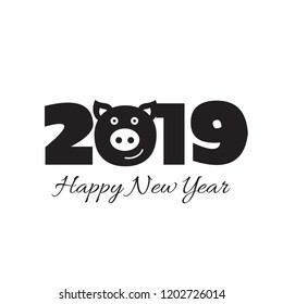 Happy New Year 2019 pig chines new year