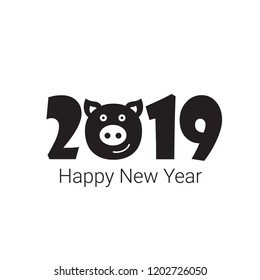 Happy New Year 2019 pig chines new year