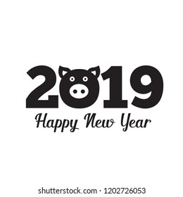 Happy New Year 2019 pig chines new year