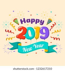 Happy New Year 2019 Post Card