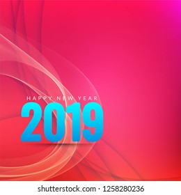 Happy New Year 2019 stylish greeting background
