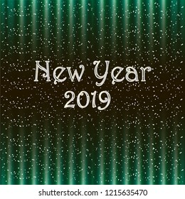 Happy New Year 2019 text design. Usable as greeting card, gift package etc
