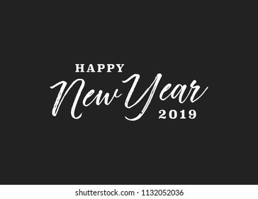 Happy New Year 2019 Vector Text Isolated Background