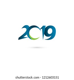 Happy New Year 2019 Vector Template Design Illustration
