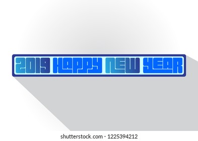 Happy New Year 2019 Vector Illustration