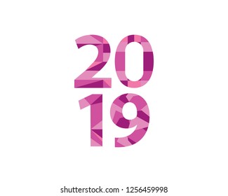 Happy New Year 2019 vector illustration