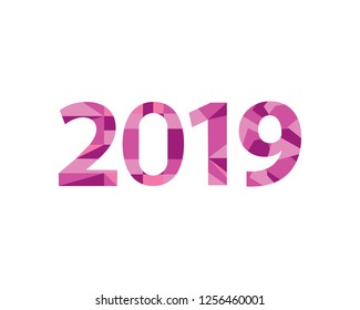 Happy New Year 2019 vector illustration