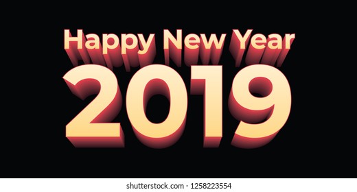 Happy New Year 2019 VECTOR EPS10