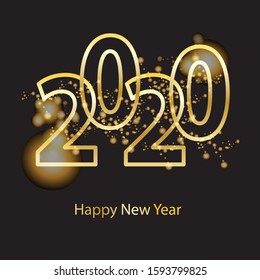 Happy new year 2019 vector