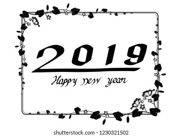 happy new year 2019,celebration,vector