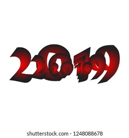 Happy New Year 2019.Vector