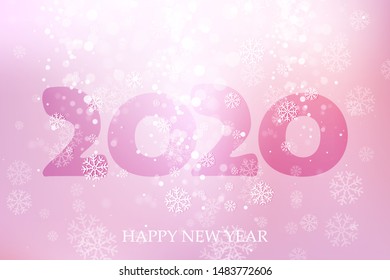Happy New Year 2020. Abstract festive background for design .Vector illustration