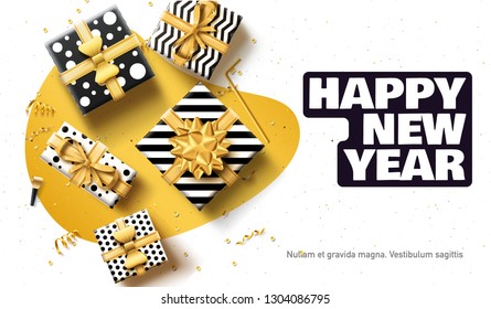 happy new year 2020 background place for text top view