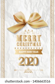 Happy New Year 2020 Background. Merry christmas, year of the rat.