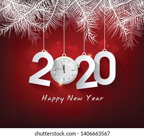 Happy New Year 2020 Background. Merry christmas, year of the rat.