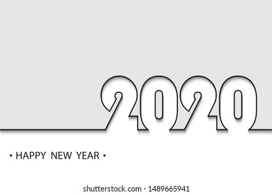 Happy New Year 2020 background. Greeting card, flyers, invitation, posters, brochure, banners design