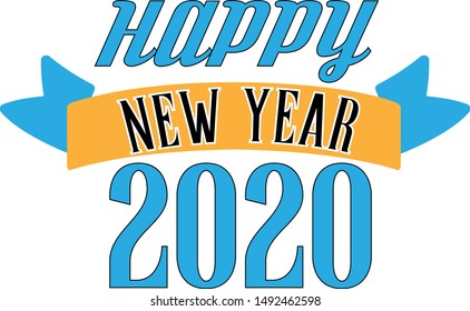 Happy New Year 2020 background. Holiday celebration concept