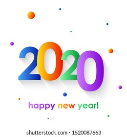 Happy new year 2020 background illustration vector