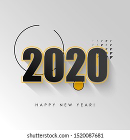Happy new year 2020 background illustration vector