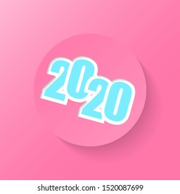 Happy new year 2020 background illustration vector