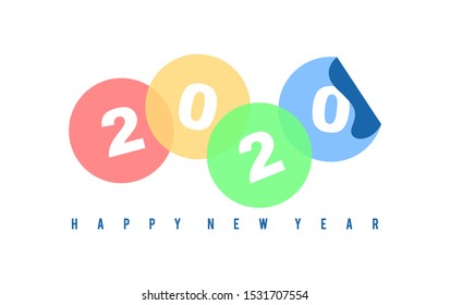 Happy new year 2020 background illustration vector