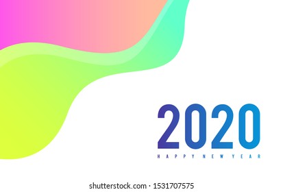 Happy new year 2020 background illustration vector