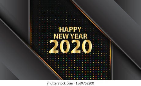 happy new year 2020 background vector image