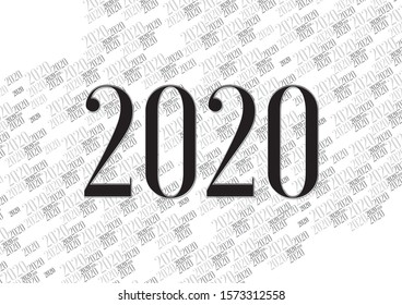 Feliz año nuevo 2020. diseño conceptual.