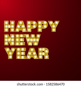Happy New Year 2020 background. New Year Shining Words.