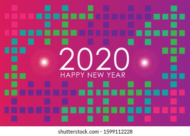 Happy new year 2020 bakcground design. overlapping layer background with purple . eps 10 vector editable files
