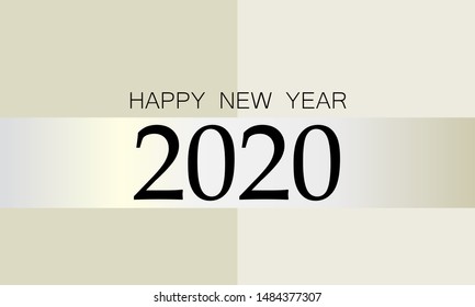 Happy new year 2020 banner. Perfect for postcard, invitations, congratulations card. Vector illustration.