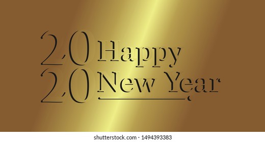 Happy New Year 2020 banner illustration of luxury background exclusive design