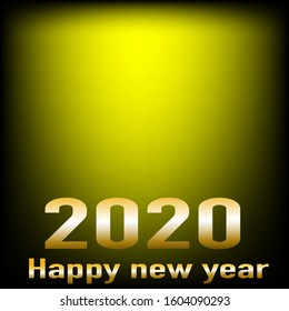 Happy new year 2020 banner.Golden Vector luxury text 2020 Happy new year. Gold Festive Numbers Design. Happy New Year Banner with 2020 Numbers