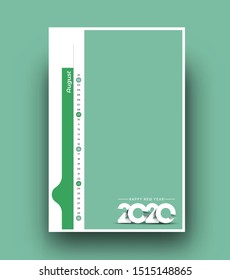 Happy new year 2020 Calendar - New Year Holiday design elements for holiday cards, calendar banner poster for decorations, Vector Illustration Background.