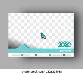 Happy new year 2020 Calendar - New Year Holiday design elements for holiday cards, calendar banner poster for decorations, Vector Illustration Background.