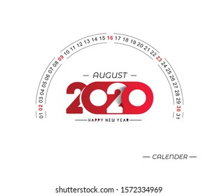 Happy new year 2020 Calendar - New Year Holiday design elements for holiday cards, calendar banner poster for decorations, Vector Illustration Background.