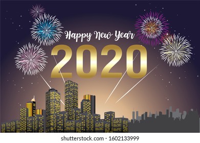 happy new year 2020 for calendar design