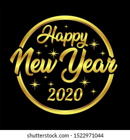 Happy New Year 2020 can be used for social media, banner, print template, and others.