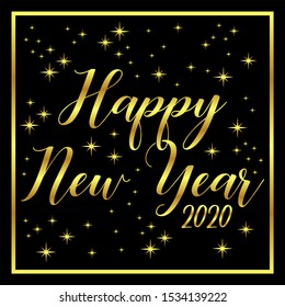 Happy New Year 2020 can be used for social media, banner, print template, and others.