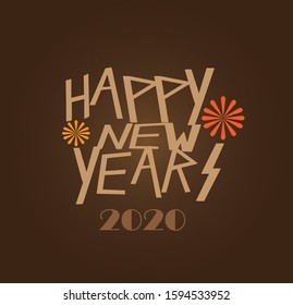 Happy new year 2020 celebratioan flyer