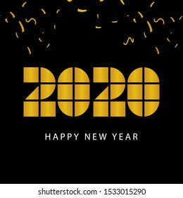 Happy New Year 2020 Celebration Vector Template Design Illustration