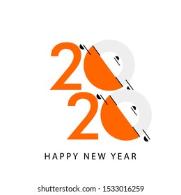 Happy New Year 2020 Celebration Vector Template Design Illustration