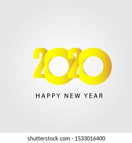 Happy New Year 2020 Celebration Vector Template Design Illustration