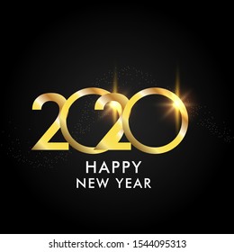 Happy New Year 2020 Celebration Vector Template Design Illustration