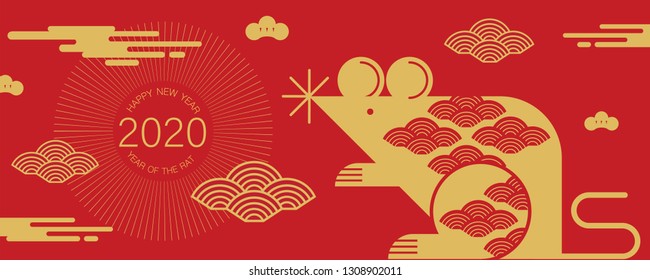 happy new year, 2020, Chinese new year greetings, Year of the Rat , fortune.