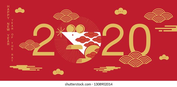 happy new year, 2020, Chinese new year greetings, Year of the Rat , fortune.