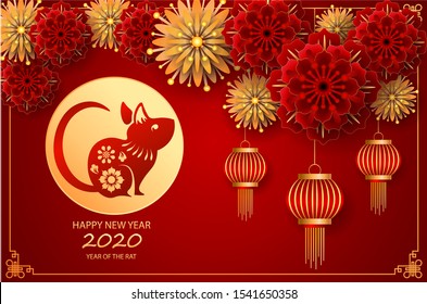 Happy new year 2020 / Chinese new year / Year of the rat