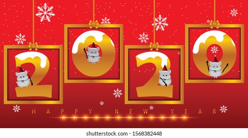 happy new year, 2020, Chinese new year greetings, Year of the Rat , fortune