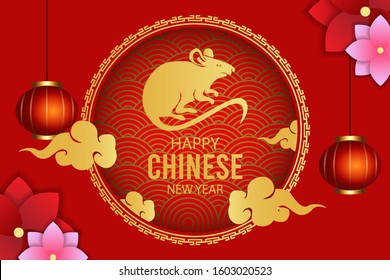 Happy new year, 2020, Chinese new year greetings, Year of the Rat